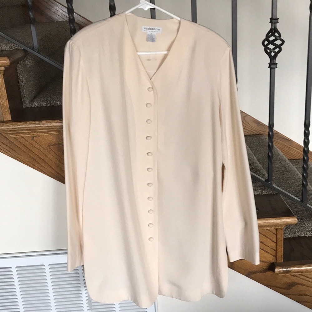 Liz Claiborne 100% silk summer blazer, size 10